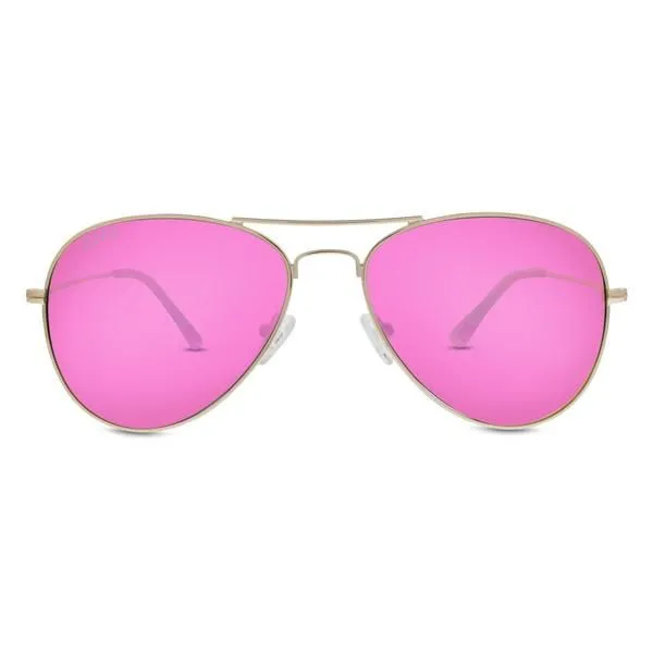 Cruz Gold   Pink Mirror Sunglasses