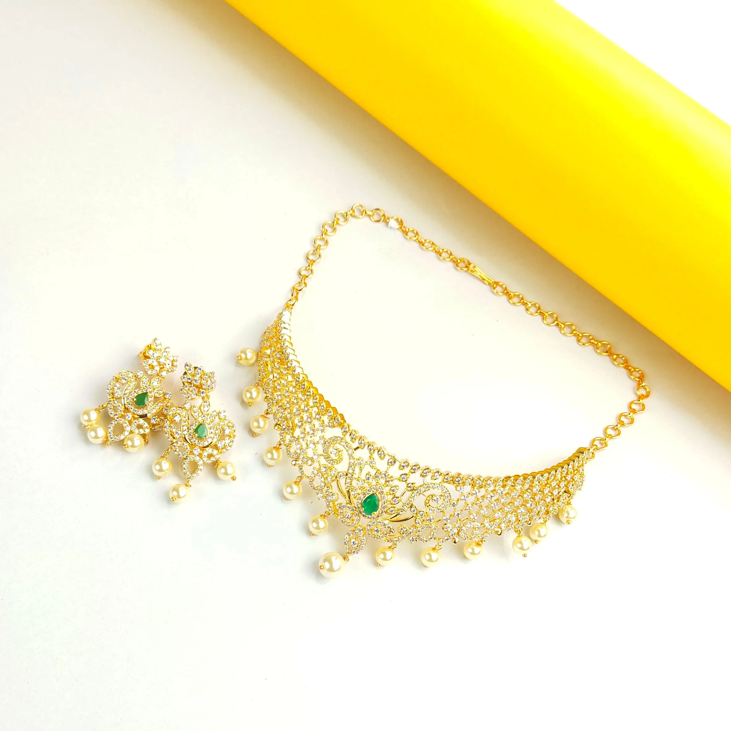 Cz choker set By Asp Fashion Jewellery