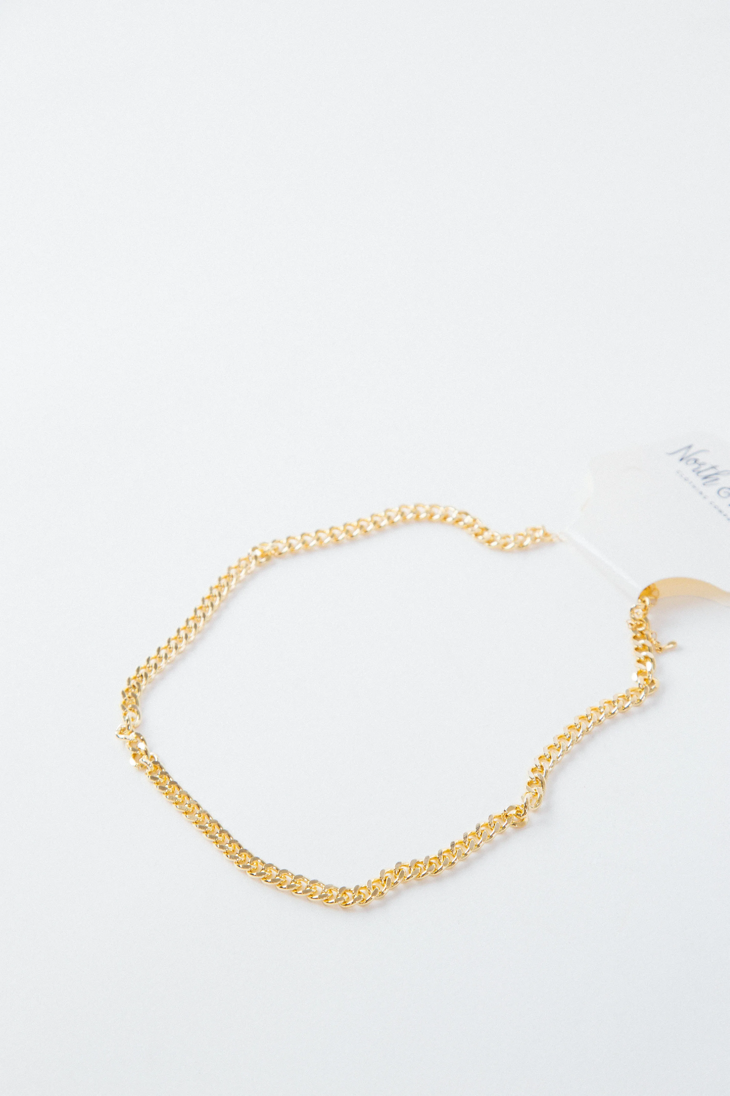 Darci Cuban Chain Necklace, Gold