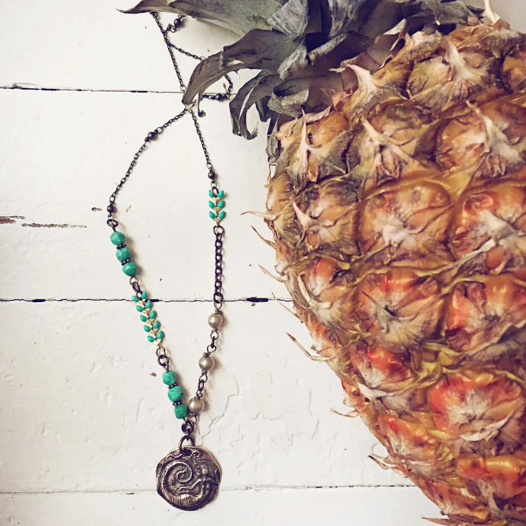 dreaming of the sea // mermaid pendant boho beach style necklace