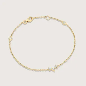 FRIDA AND ALEX GOLD BRACELET WHITE DIAMONDS