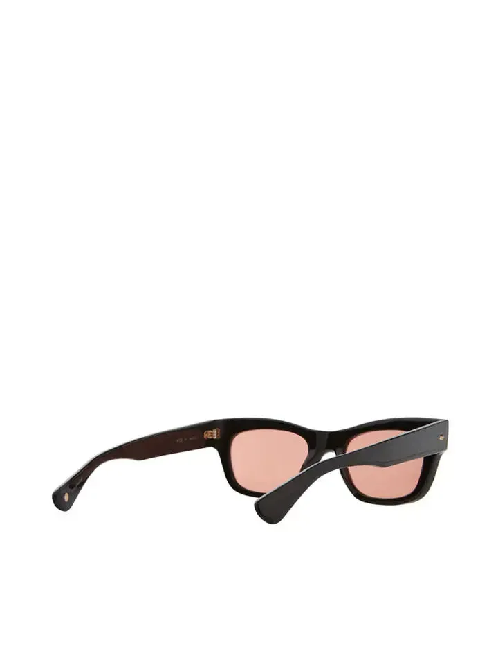 Garrett Leight Woz 49 Sunglasses Black/Sweetwater