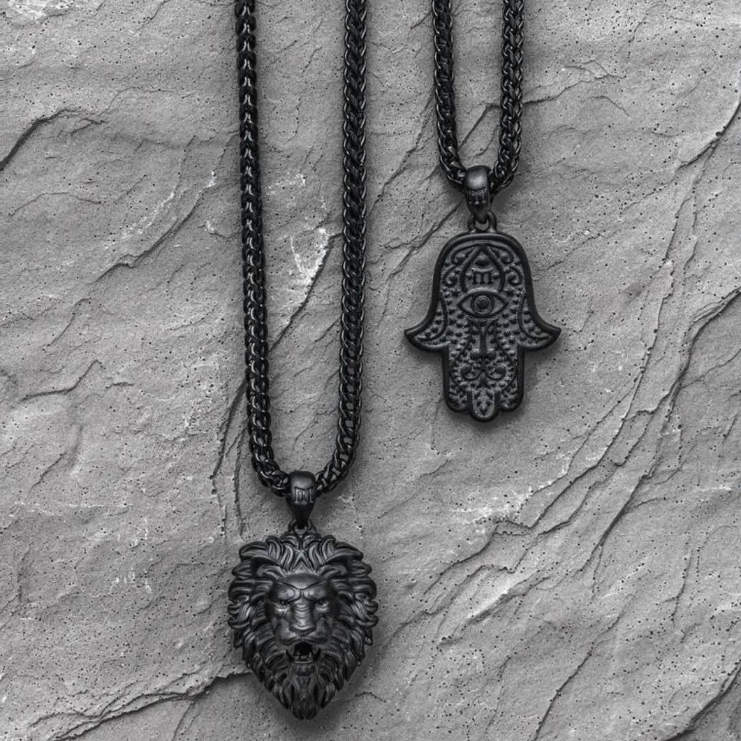 Hamsa Pendant - Black