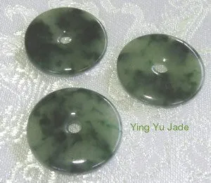 High Energy Spinach Burmese Jadeite Jade Bi Pendant (JHP786)