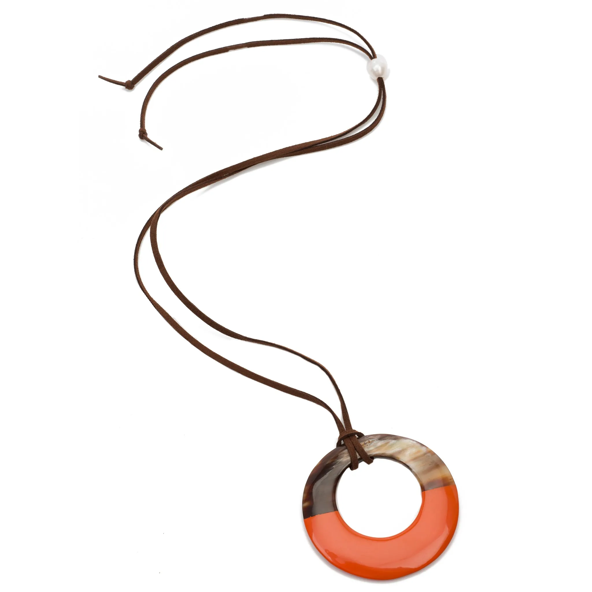 Horn Pendant With Lacquer