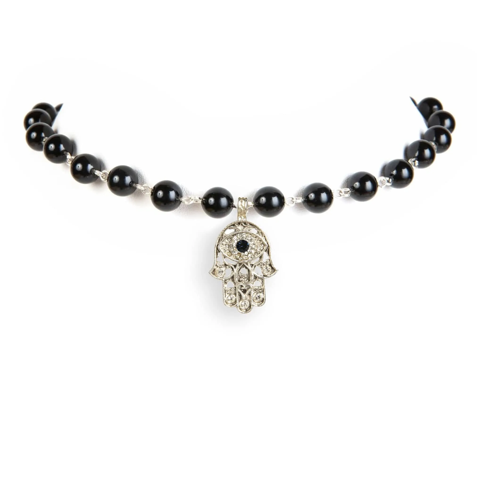 Iconic Pearl Choker Mystic Black Pearl with Classic Medallions