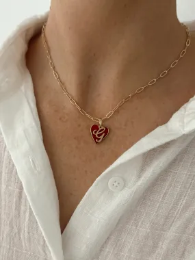 INITIAL HEART NECKLACE