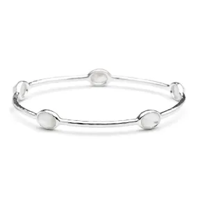 IPPOLITA Rock Candy Silver 5-Stone Bangle Bracelet