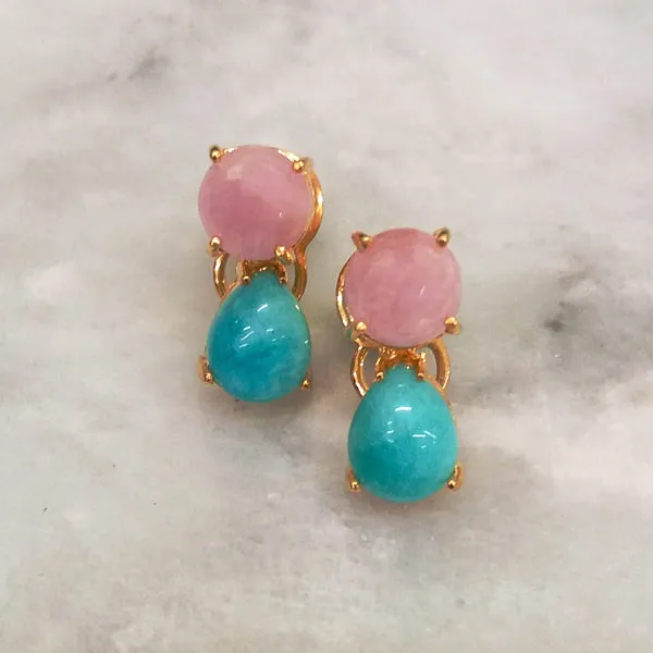 Kunzite & Amazonite Separates Earrings