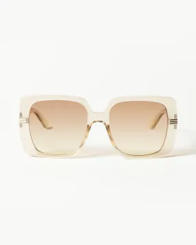 Le Specs Phoenix Ridge Oversized Square Sunglasses | Fawn