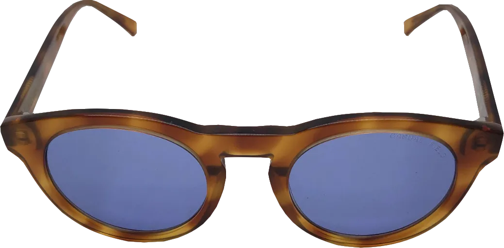 Lia Brown Casual Field Tortoise Shell Effect Sunglasses With Blue Lenses One Size