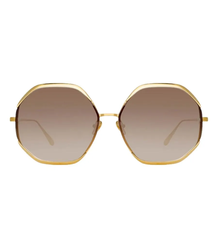 Linda Farrow 22ct Gold Plated Sunglasses