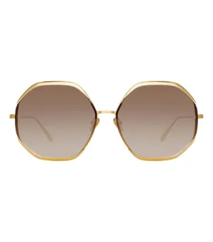 Linda Farrow 22ct Gold Plated Sunglasses