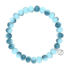 Lizas Clarksville 8mm Crystal Bracelet Ocean Mix