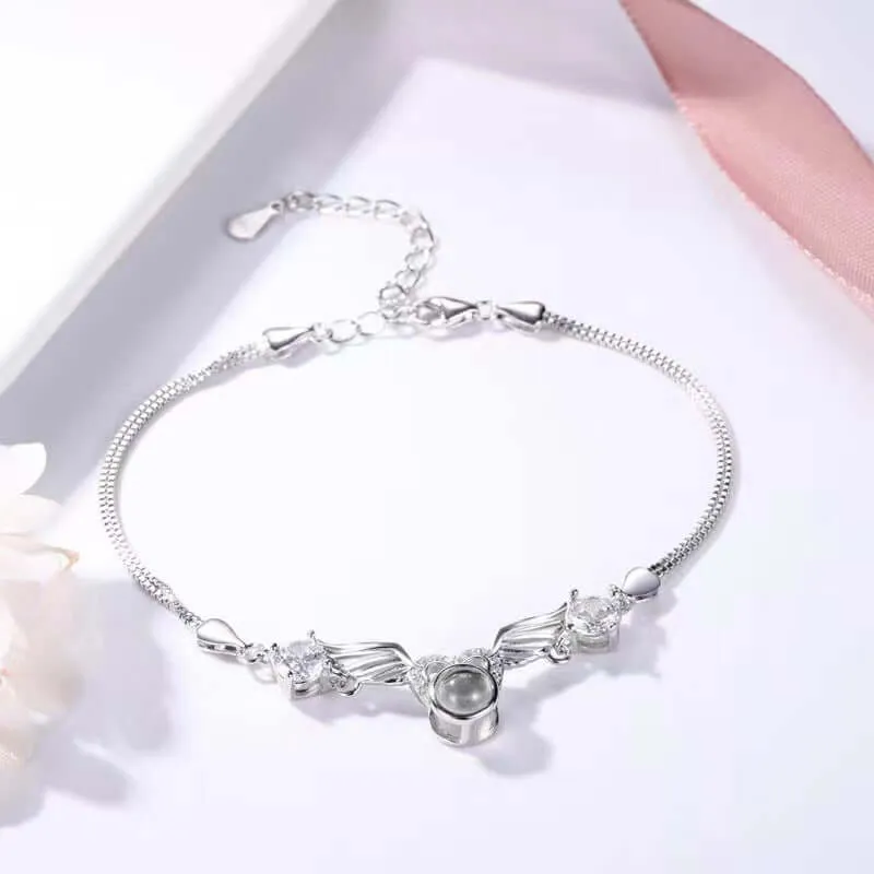 Love Wings Projection Felicity Bracelet with Picture Inside