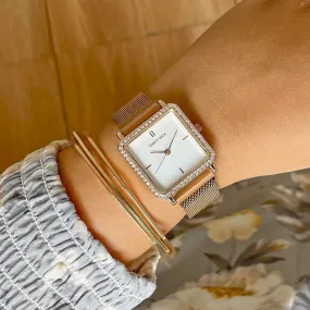 Mira Rosegold Watch Bracelet Stack