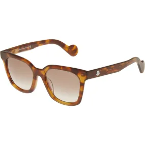 MONCLER Logo Tortoiseshell Square Sunglasses