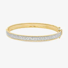 Pave Set 1/2 Way Bangle Bracelet