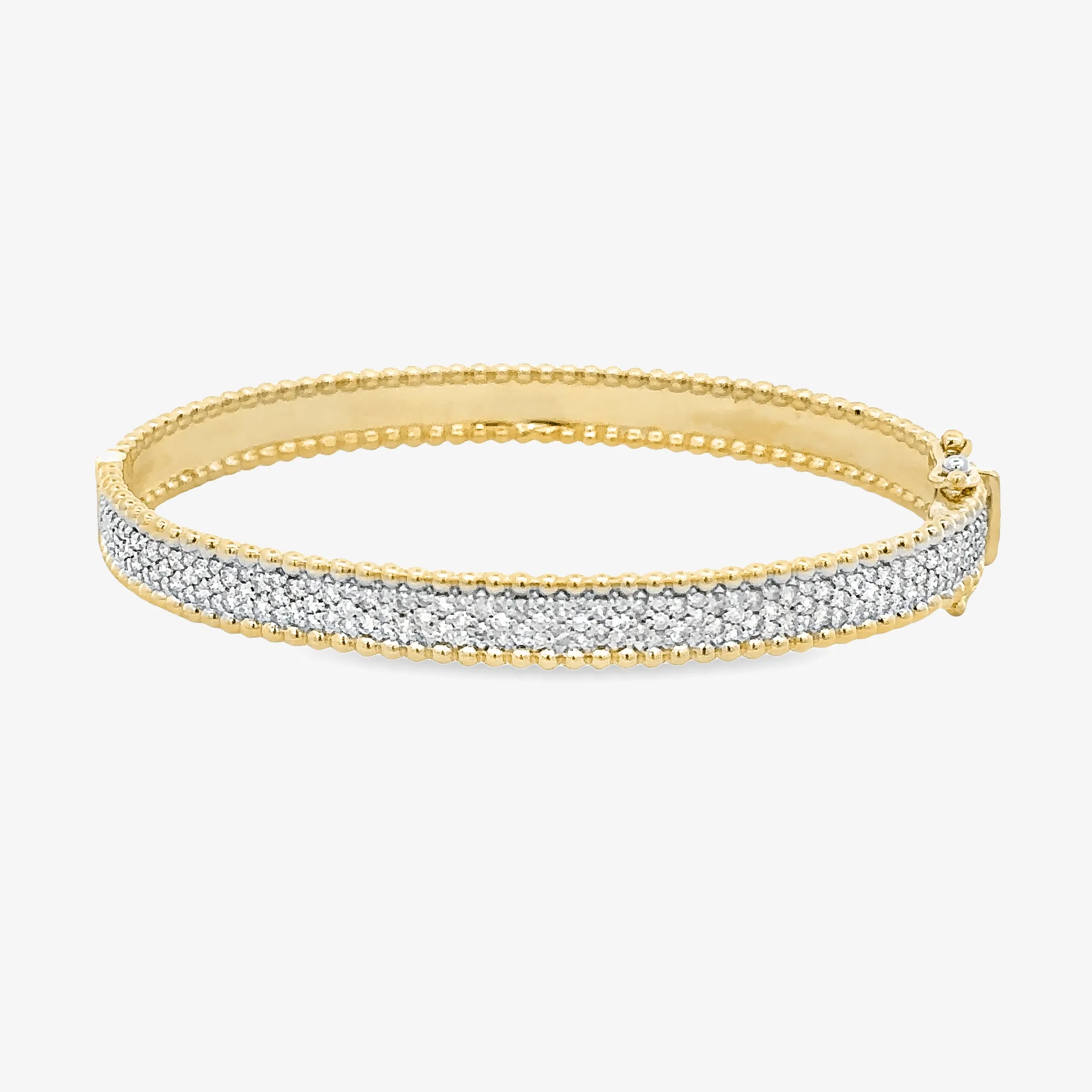 Pave Set 1/2 Way Bangle Bracelet