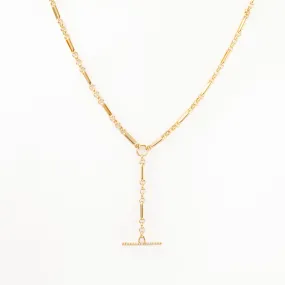 Pavé Toggle Lariat Necklace