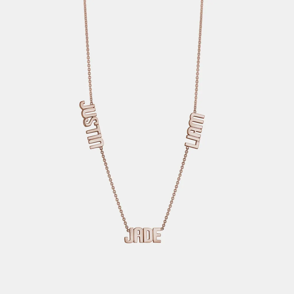 Personalized 3 Name Necklace