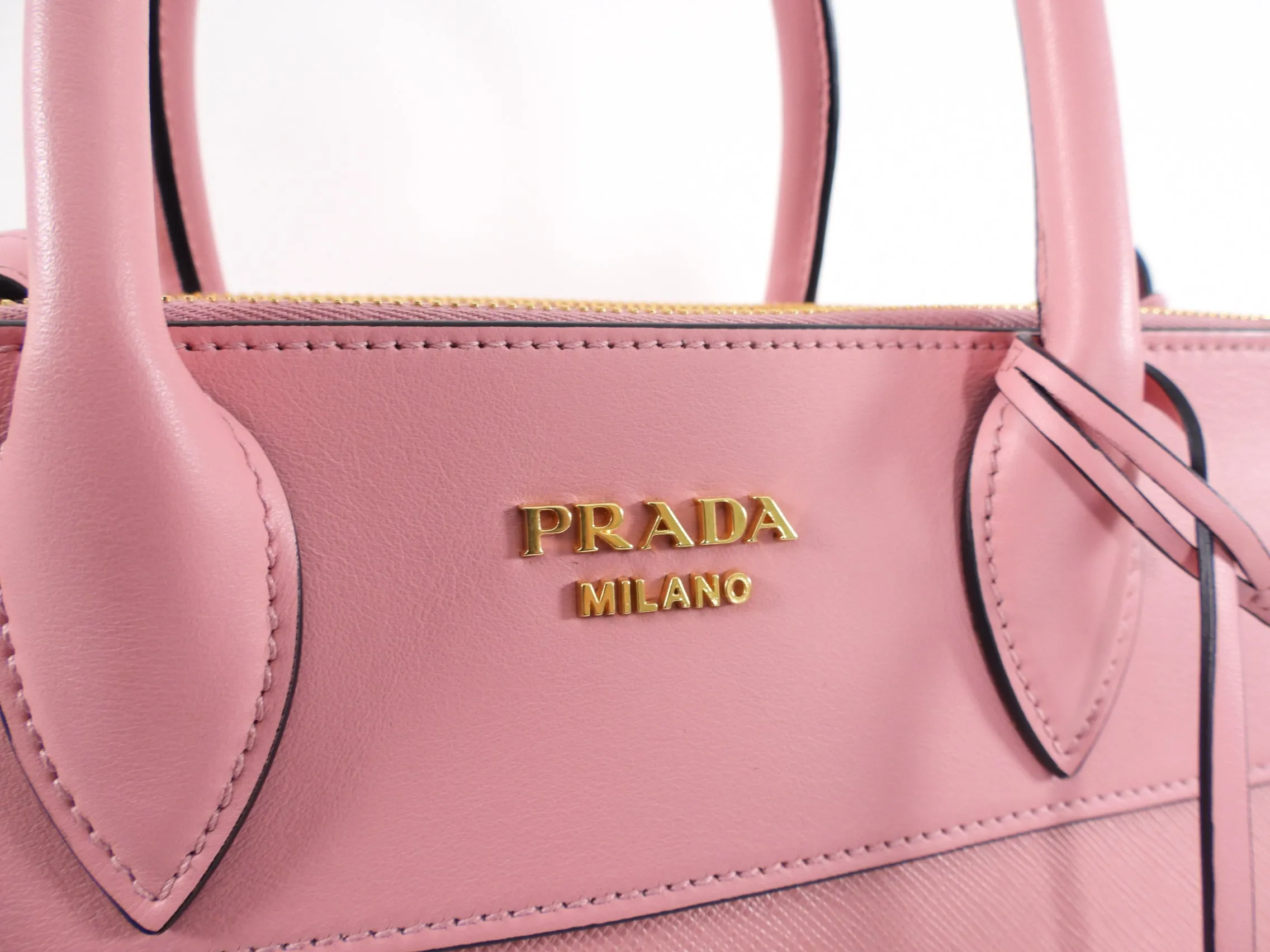 Prada Pink Petalo Saffiano Leather City Tote Bag