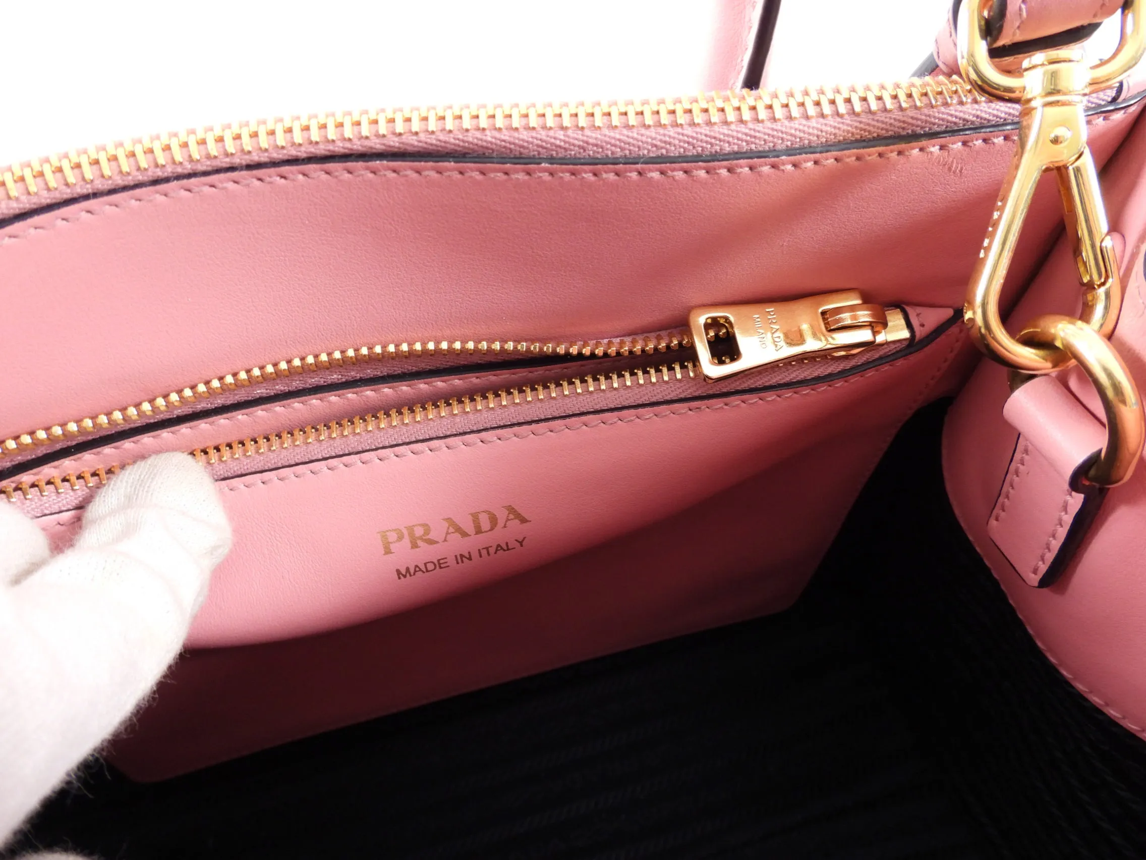 Prada Pink Petalo Saffiano Leather City Tote Bag