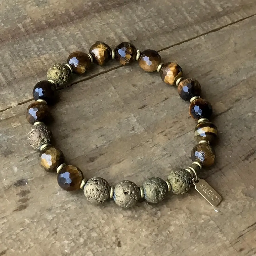 Prosperity Tigers Eye Essential Oil Diffuser Bracelet