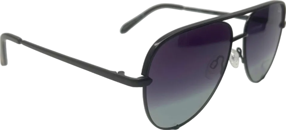 Quay Black High Key Polarised Sunglasses in case