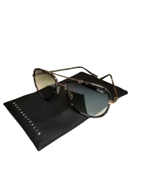 QUAY Brown All In Mini Aviator Sunglasses One Size