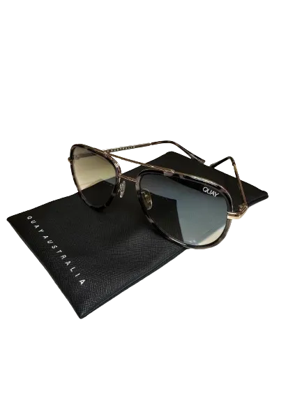 QUAY Brown All In Mini Aviator Sunglasses One Size