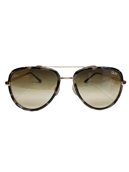 QUAY Brown All In Mini Aviator Sunglasses One Size