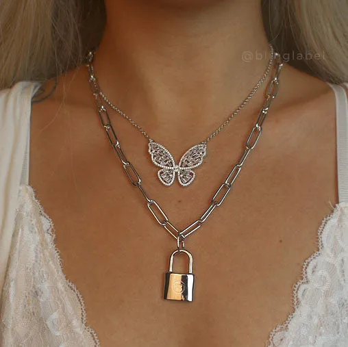 Queen Butterfly Diamond Choker Necklace