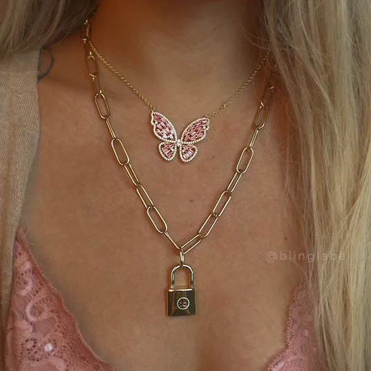 Queen Butterfly Diamond Choker Necklace