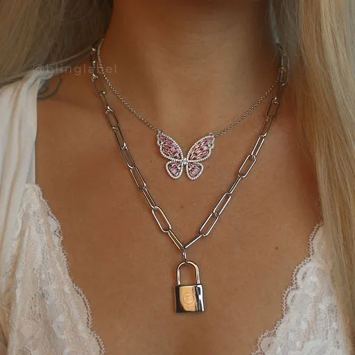 Queen Butterfly Diamond Choker Necklace