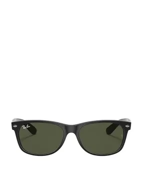 Ray-Ban RB2132 145 55 New Wayfarer Sunglasses Rubber Black / Green