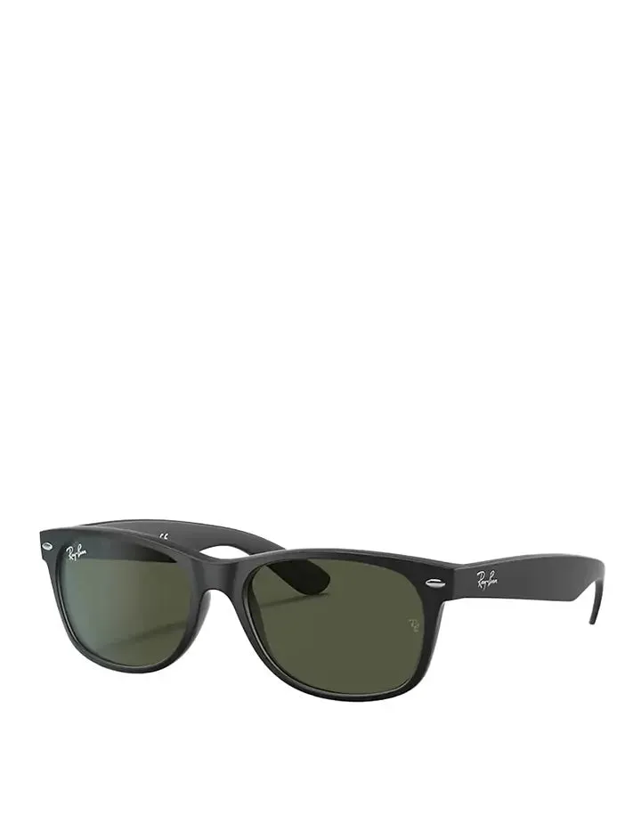 Ray-Ban RB2132 145 55 New Wayfarer Sunglasses Rubber Black / Green