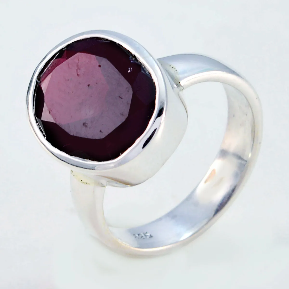 Riyo Delicate Stone Garnet 925 Sterling Silver Ring Best Jewelry