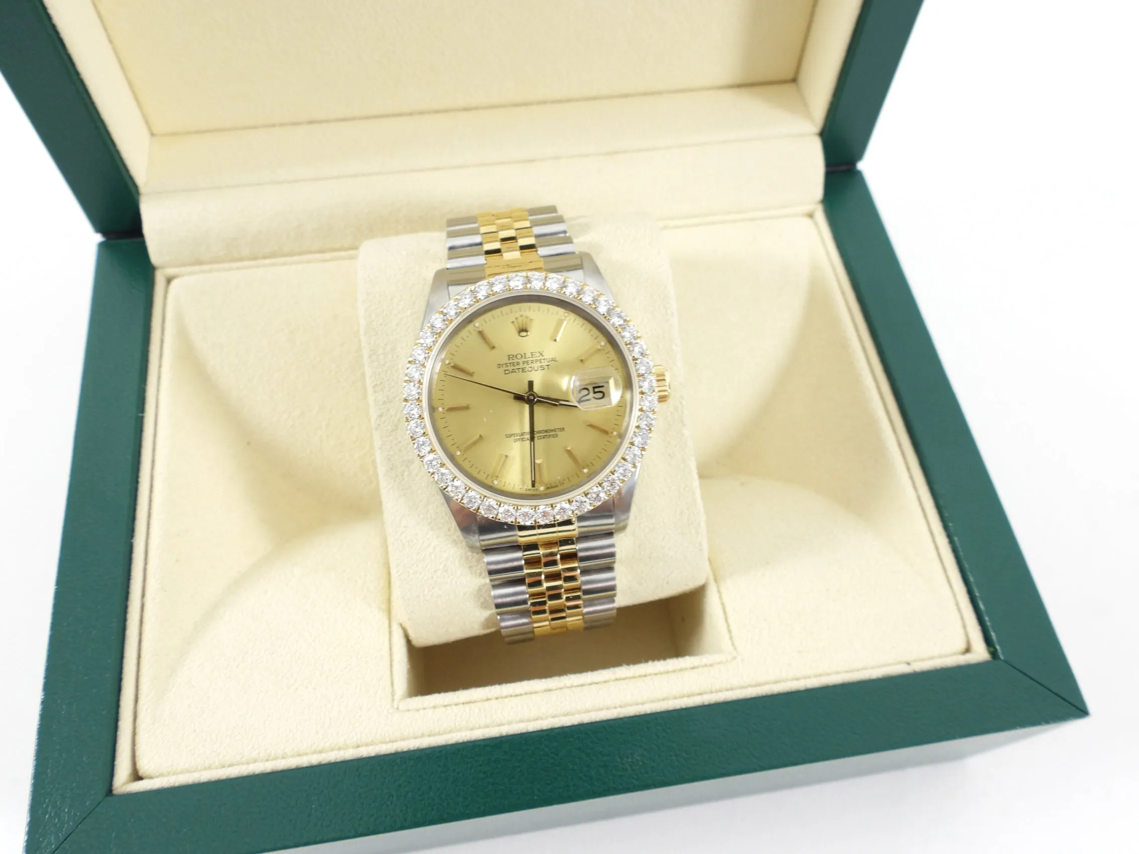 Rolex Vintage 1987 Two-Tone Diamond Bezel Datejust 36mm Watch