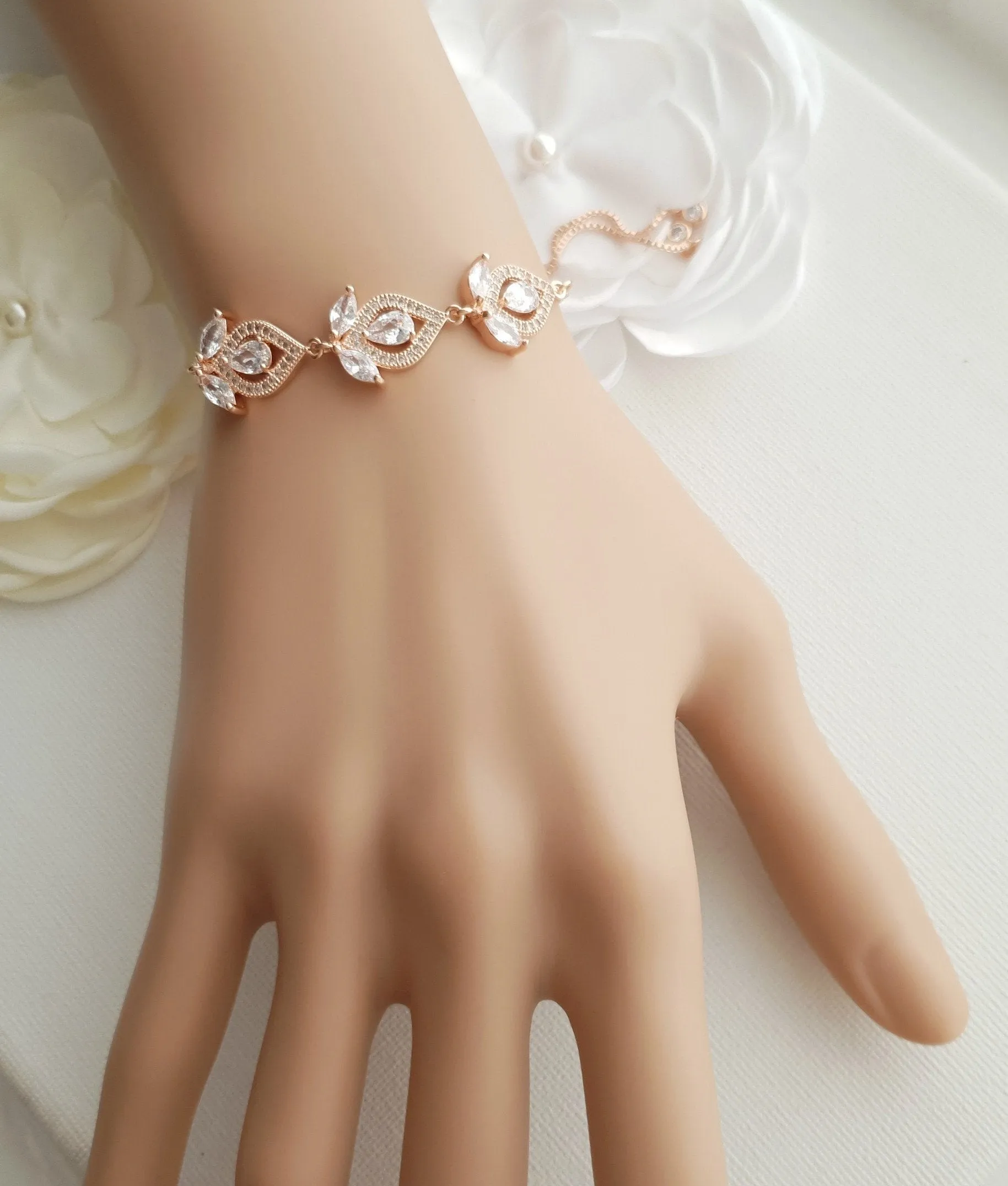 Rose Gold Slider Bracelet - Meghan