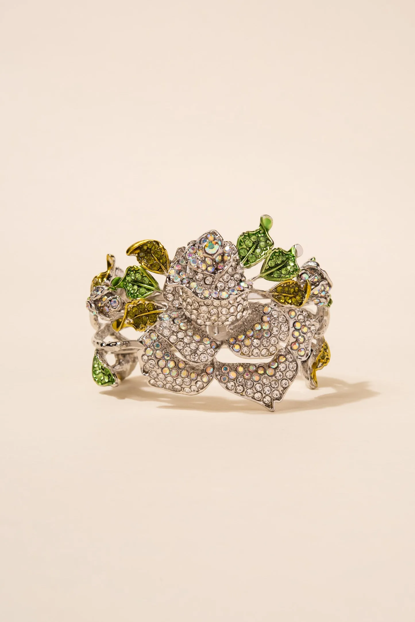 Rosie Metal Snap-on Floral Bracelet