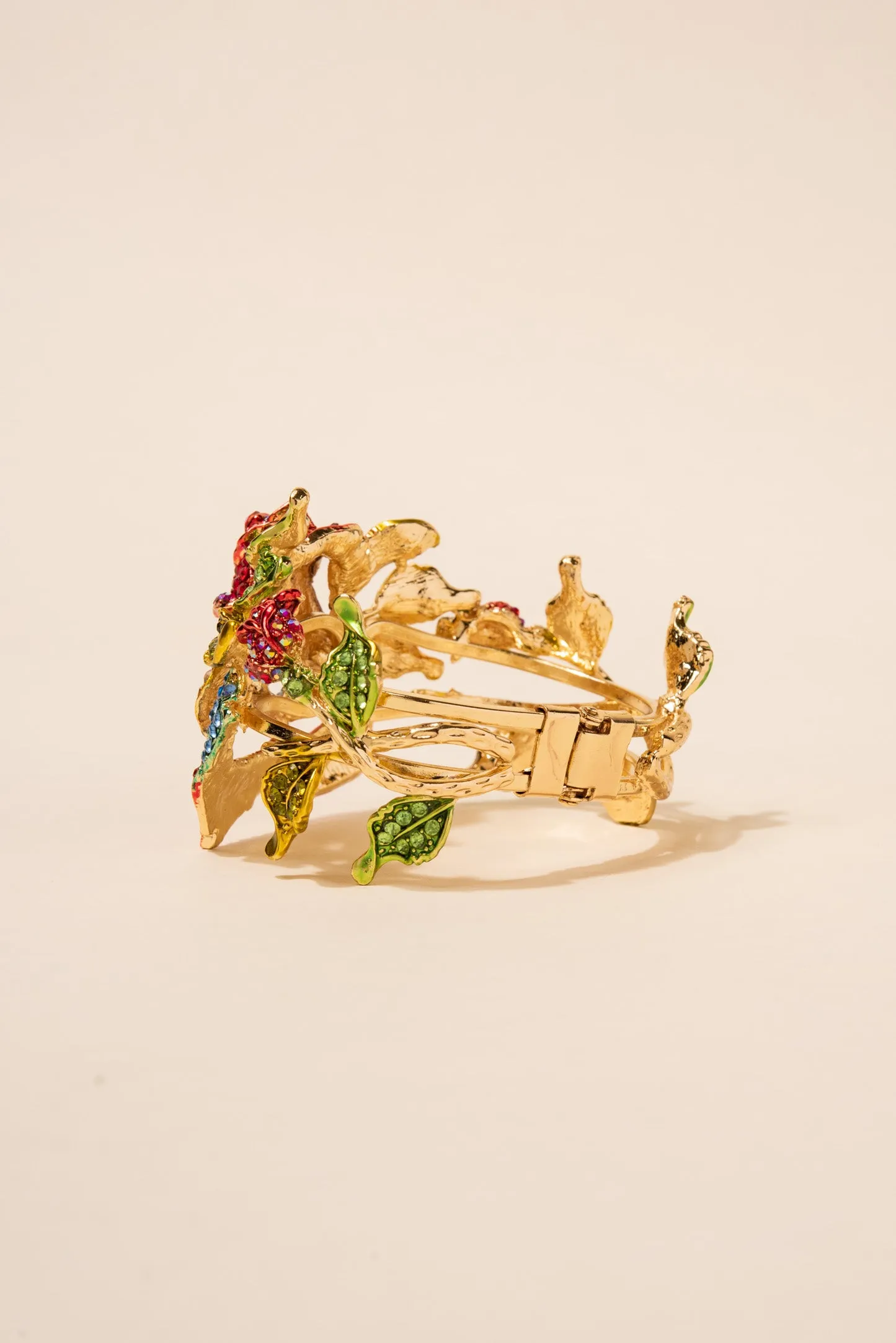 Rosie Metal Snap-on Floral Bracelet