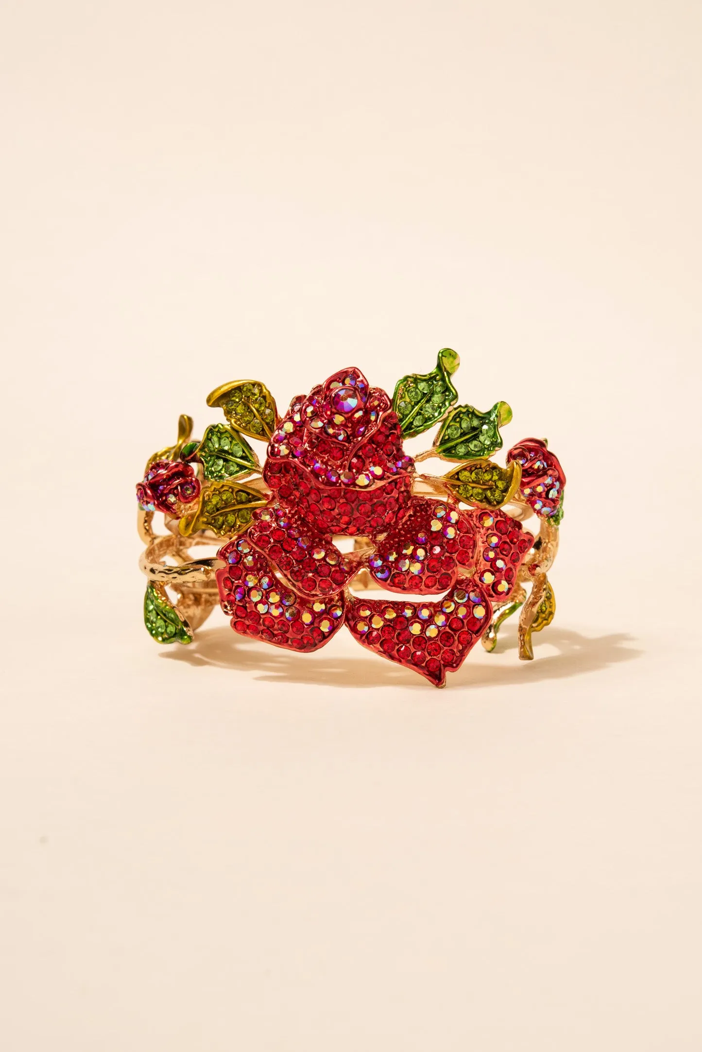 Rosie Metal Snap-on Floral Bracelet