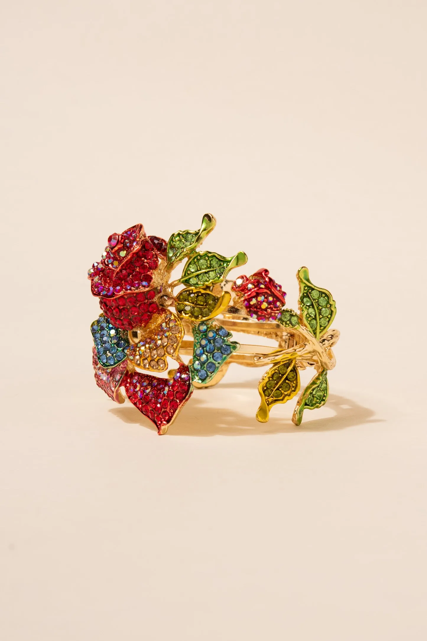 Rosie Metal Snap-on Floral Bracelet