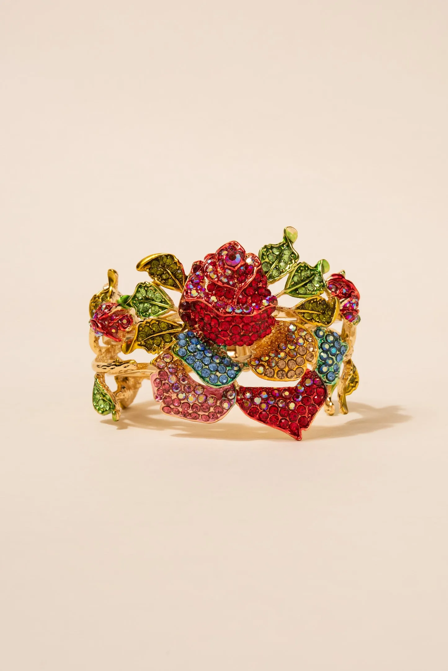 Rosie Metal Snap-on Floral Bracelet