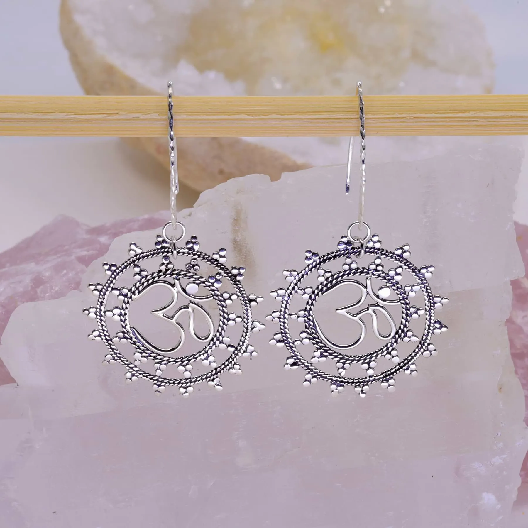 Sacred Om Mandala Earrings