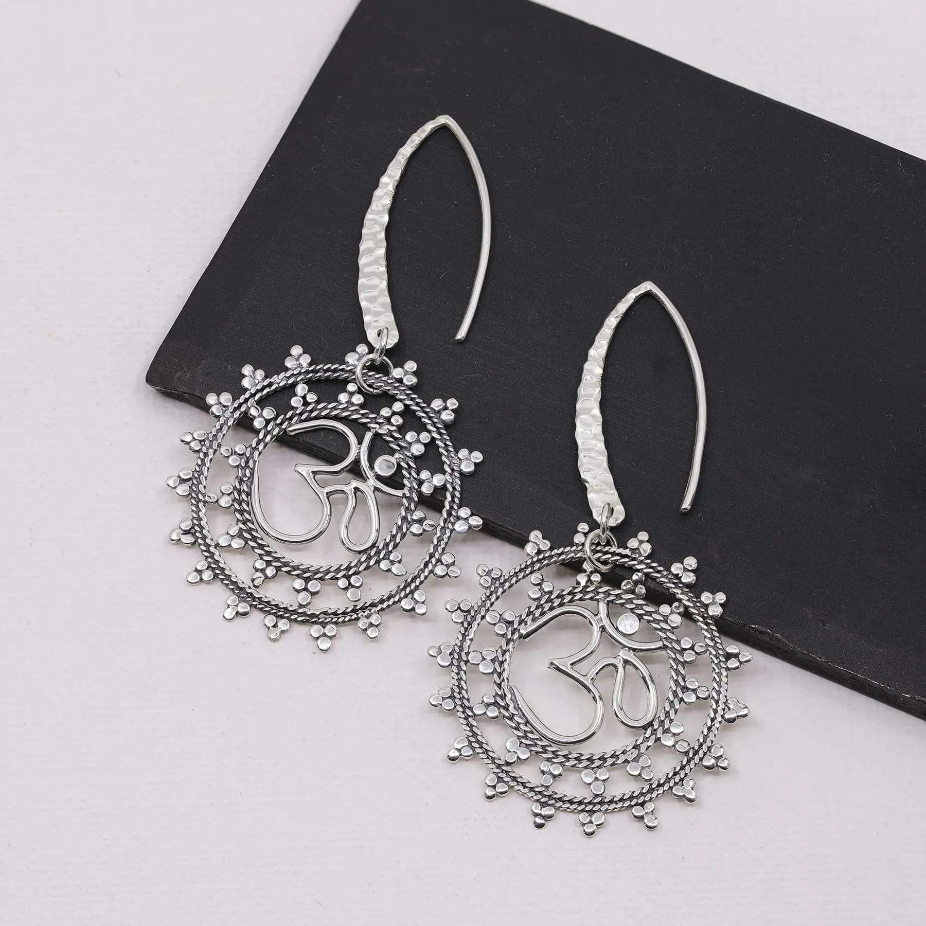 Sacred Om Mandala Earrings