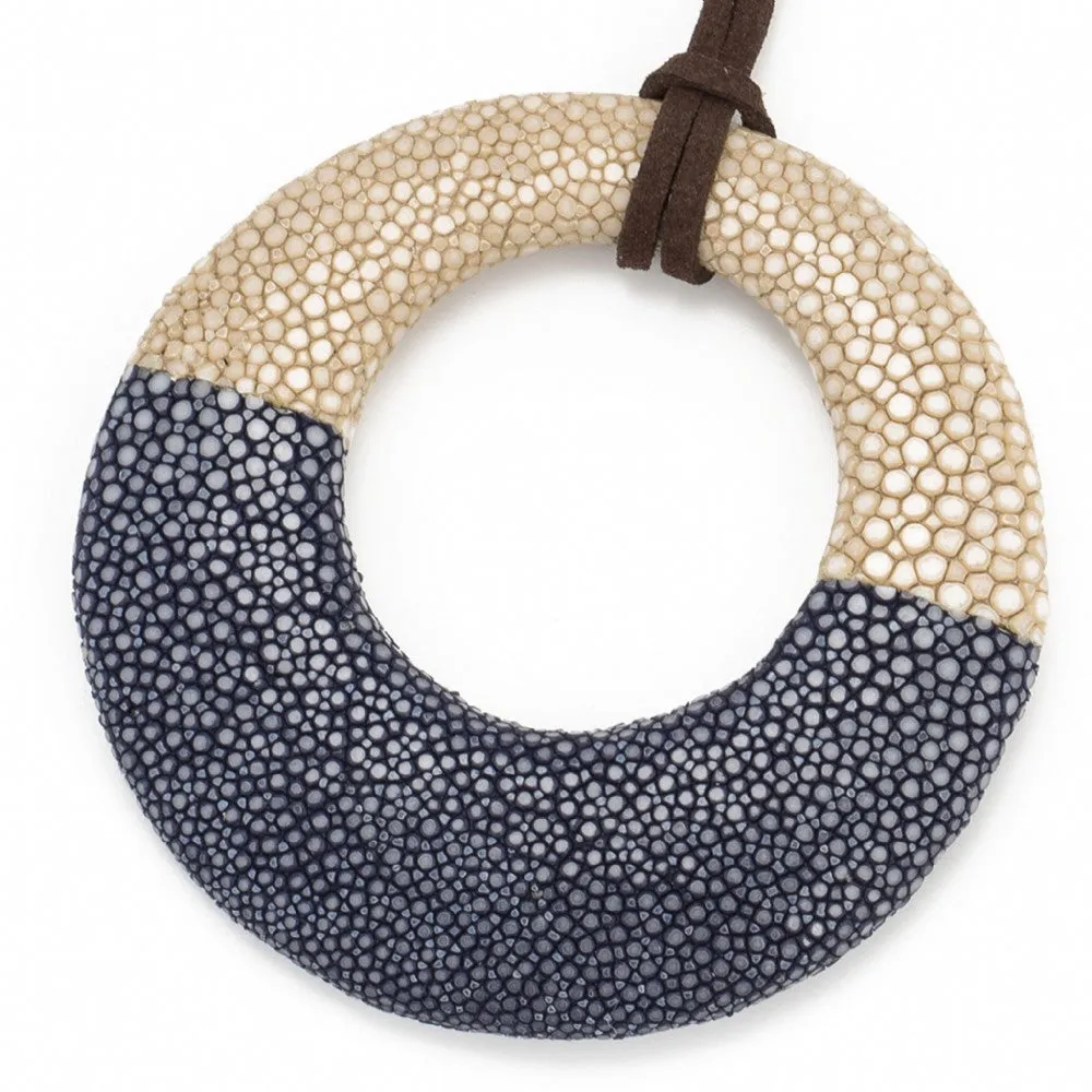 Shagreen Circle Pendant