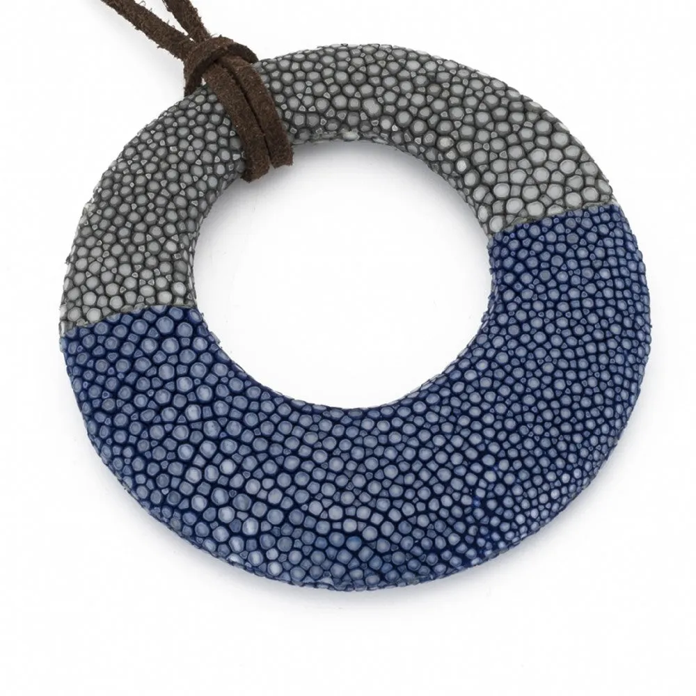 Shagreen Circle Pendant