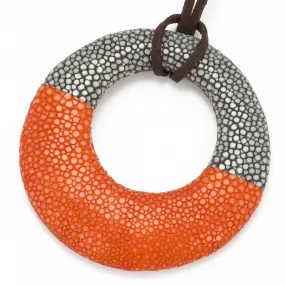 Shagreen Circle Pendant